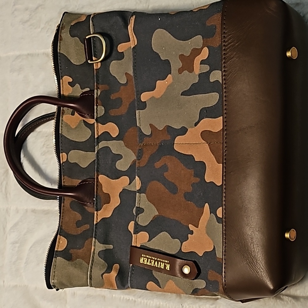 R.Riveter Otto Camo Canavs Handbag
